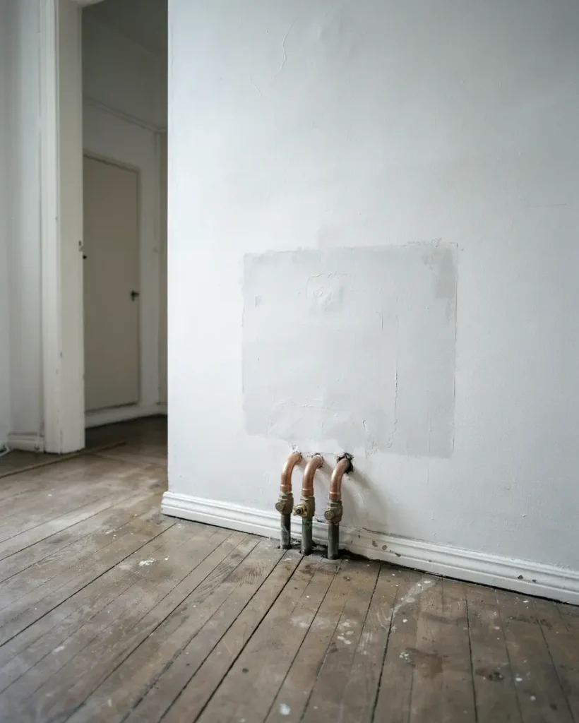ta bort radiator i hallen och avsluta r ren r tt